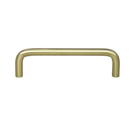 Crown 4-3/8" Wire Cabinet Pull with 4" Center to Center Satin Brass Finish CHP355SB